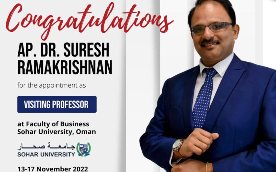 Visiting Professor at the Faculty of Business, Sohar University,Oman