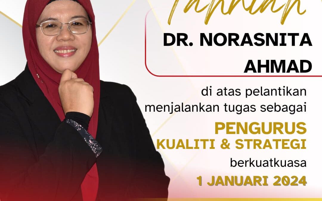 Tahniah Dr. Norasnita Ahmad
