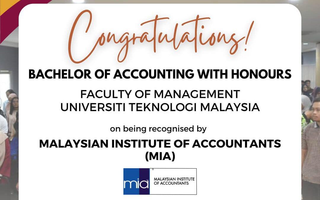 Congratulations Bachelor of Accounting with Honours
