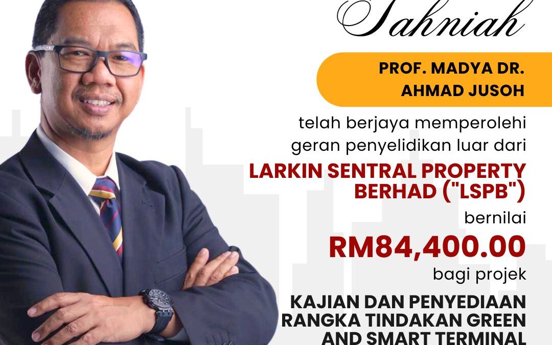 Tahniah Prof. Madya Dr. Ahmad Jusoh
