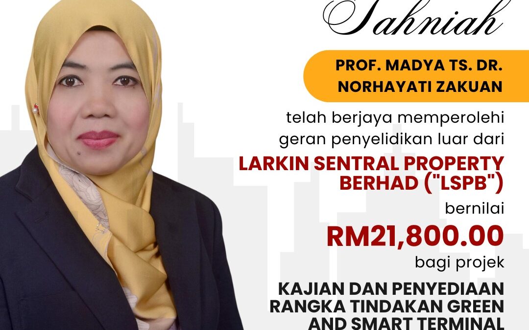 Tahniah Prof. Madya Ts. Dr. Norhayati Zakuan