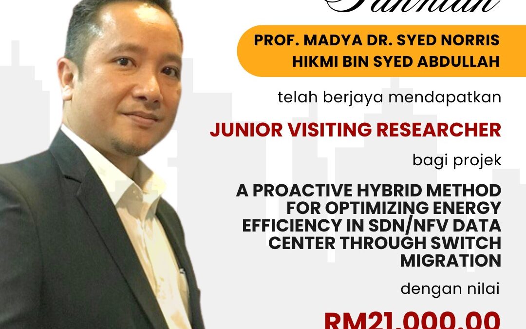 Tahniah Prof. Madya Dr. Syed Norris Hikmi bin Syed Abdullah
