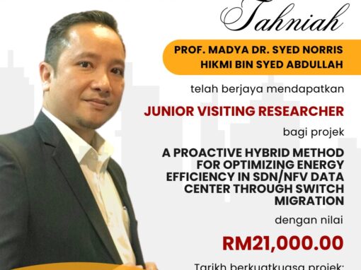 Tahniah Prof. Madya Dr. Syed Norris Hikmi bin Syed Abdullah
