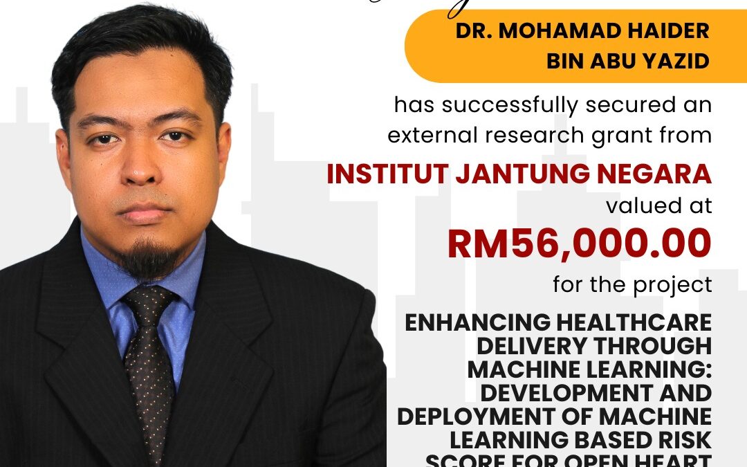 Congratulations Dr. Mohamad Haider bin Abu Yazid