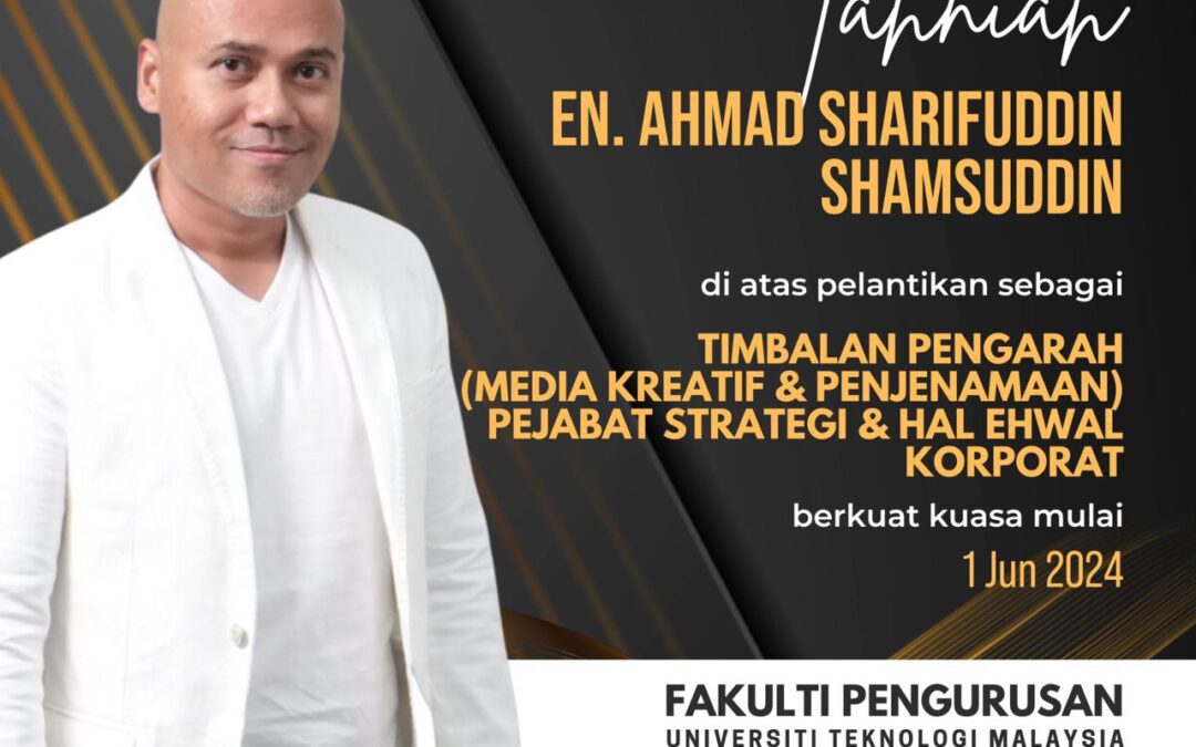 Tahniah En Ahmad Sharifuddin bin Shamsuddin