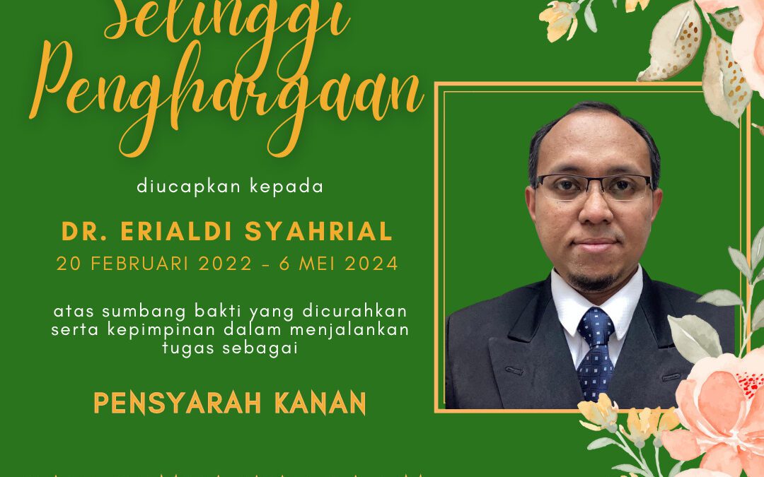 Setinggi Penghargaan Dr. Erialdi Syahrial